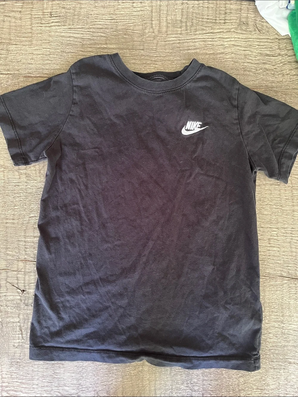 Nike Black T-Shirt with White Swoosh Logo
